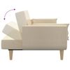 vidaXL Schlafsofa 2-Sitzer mit 2 Kissen Creme Stoff
