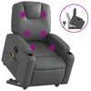 vidaXL Massagesessel mit Aufstehhilfe Grau Kunstleder