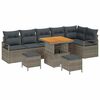 vidaXL Garten-Sofa-Set 9 stk. 8-Sitzanzahl Grau
