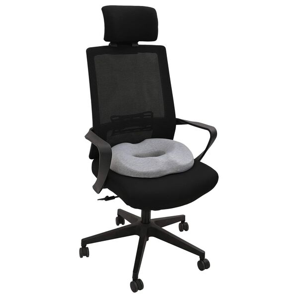 vidaXL Sitzkissen Einfarbig Hellgrau 42 x 36,5 x 8 cm Viscoschaum