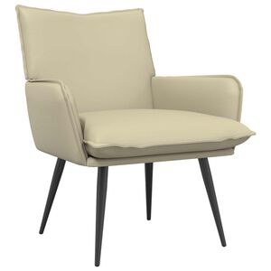 vidaXL Sessel Creme Kunstleder