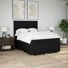 vidaXL Boxspringbett mit Matratze Schwarz 160x200 cm Stoff