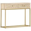 vidaXL Konsolentisch Golden 90 &times; 30 &times; 75 cm Massivholz Mango