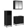 vidaXL Badezimmerm&ouml;bel-Set 3 stk. Schwarz Eichen-Optik