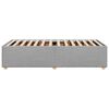 vidaXL Bettgestell ohne Matratze Hellgrau 90x190 cm Stoff