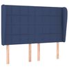 vidaXL Kopfteil mit Ohren Blau 147x23x118/128 cm Stoff