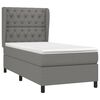 vidaXL Boxspringbett mit Matratze Dunkelgrau 80x200 cm Stoff