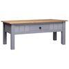 vidaXL Couchtisch Grau 100x60x43,5 cm Massivholz Panama-Kiefer