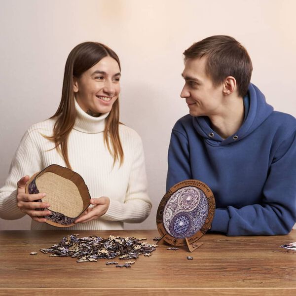 UNIDRAGON 350-tlg. Holzpuzzle Overarching Opposites King Size 33x33 cm