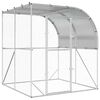 vidaXL H&uuml;hnerunterkunft Silber 200 x 200 x 215 cm Verzinkter Stahl