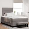 vidaXL Boxspringbett mit Matratze Taupe 120 x 190 cm Stoff