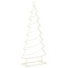 vidaXL Metall-Weihnachtsbaum mit St&auml;nder KUOPIO 210 cm Stahl Gold