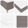 vidaXL Boxspringbett mit Matratze Taupe 180 x 200 cm Stoff