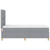 vidaXL Boxspringbett mit Matratze Hellgrau 90 x 190 cm Stoff