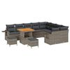 vidaXL Gartensofa-set 12 pcs Grau Poly-Rattan