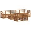 vidaXL Outdoor-Sofagarnitur 9 Stk. Natur Polyester