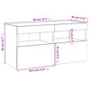vidaXL TV-Wandschrank mit LED-Leuchten Sonoma-Eiche 80x30x40 cm
