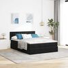vidaXL Ottoman-Bett mit Matratze & LEDs Schwarz 140x200 cm Samt