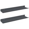 vidaXL Schwebendes Regal 2 pcs Anthrazit 40 x 8,5 x 2,5 cm Stahl