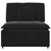 vidaXL Modulares Sofa Mittelmodul mit Kissen Schwarz 100 cm