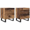 vidaXL Nachttisch 2 stk. Altholz und Schwarz 40 x 35 x 47,5 cm