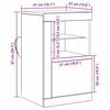 vidaXL LED-Sideboard 2 pcs Altholz 41 x 37 x 67 cm Holzwerkstoff