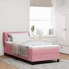 vidaXL Boxspringbett mit Matratze mit Kopfteil Rosa 100 x 200 cm Samt