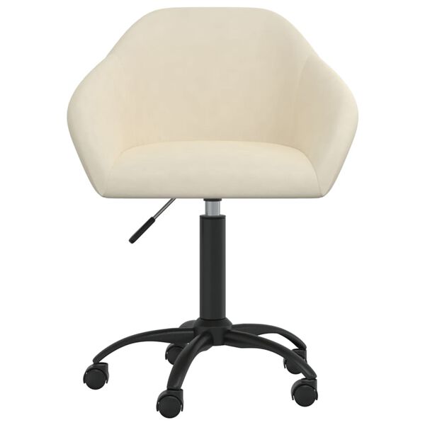 vidaXL Esszimmerst&uuml;hle 2 Stk. Drehbar Creme Samt