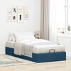 vidaXL Ottoman-Bett ohne Matratze Blau 90x200 cm Stoff