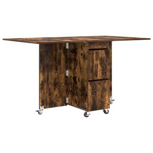 vidaXL Esstisch 2 pcs 140 x 80 x 77 cm Holzwerkstoff Ger&auml;ucherte Eiche
