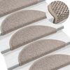 vidaXL Stufenmatten Selbstklebend Sisal-Optik 30Stk. 56x17x3cm Silbern