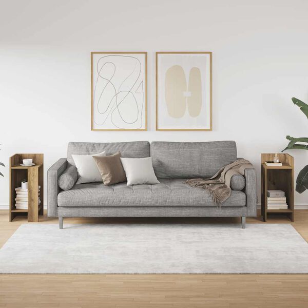 vidaXL Beistelltische 2 Stk. mit Ablage Artisan-Eiche 25,5x27x60 cm