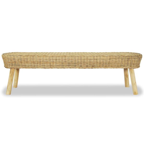 vidaXL Flurbank 160 x 35 x 45 cm Rattan Natur