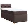 vidaXL Boxspringbett mit Matratze Dunkelbraun 90x200 cm Stoff
