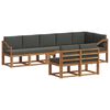 vidaXL Outdoor-Sofagarnitur mit Kissen 8 pcs Natur und Anthrazit