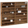 vidaXL Vitrine mit Regal Altholz 100 x 8,5 x 75 cm Holzwerkstoff
