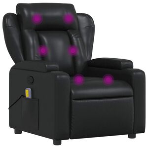 vidaXL Massagesessel Schwarz Kunstleder