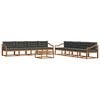 vidaXL Outdoor-Sofagarnitur 9 stk. Natur und Anthrazit