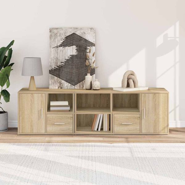 vidaXL Eckregal Sonoma-Eiche 160x40x45 cm Holzwerkstoff