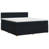 vidaXL Boxspringbett mit Matratze Schwarz 140 x 190 cm Stoff