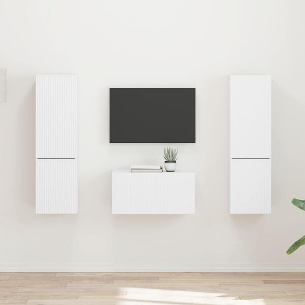 vidaXL TV-Schrankset 5 pcs Wei&szlig; Holzwerkstoff