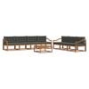 vidaXL Outdoor-Sofagarnitur 8 stk. Natur und Anthrazit