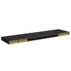 vidaXL Schweberegale 2 Stk. Hochglanz-Schwarz 90x23,5x3,8 cm MDF
