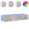 vidaXL TV-Wandschr&auml;nke mit LED-Leuchten 2 Stk. Betongrau 80x35x31 cm
