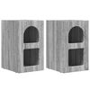 vidaXL Nachttisch ELST 2 Stk. Sonoma-Grau 29,5 x 33,5 x 50 cm
