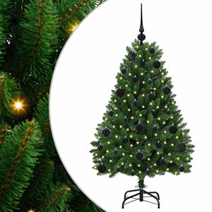 vidaXL K&uuml;nstlicher klappbarer Weihnachtsbaum Gr&uuml;n 120 cm PVC und Stahl