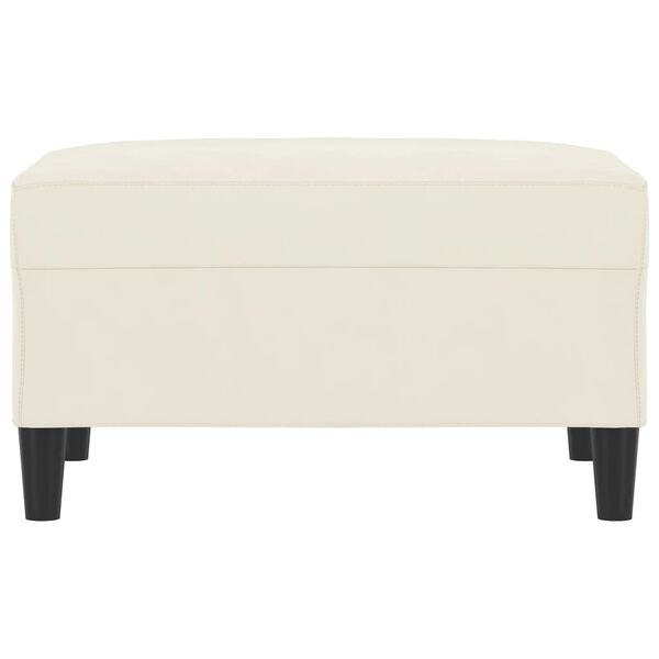 vidaXL Fu&szlig;hocker Creme 70x55x41 cm Samt