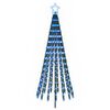vidaXL LED-Weihnachtsbaum 180 cm 255 LEDs Blau Stahl Schwarz