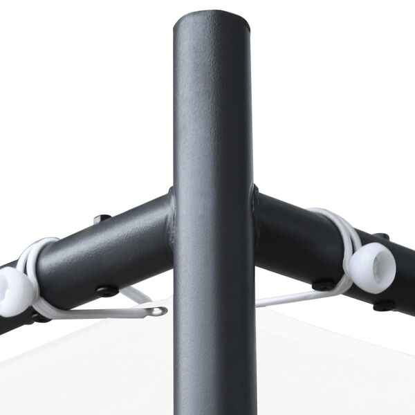 vidaXL Pergola mit Dach 4x4 m Weiß 180 g/m²