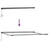 vidaXL Einziehbare Markise Schwarz 500 x 300 cm Polyester und Metall